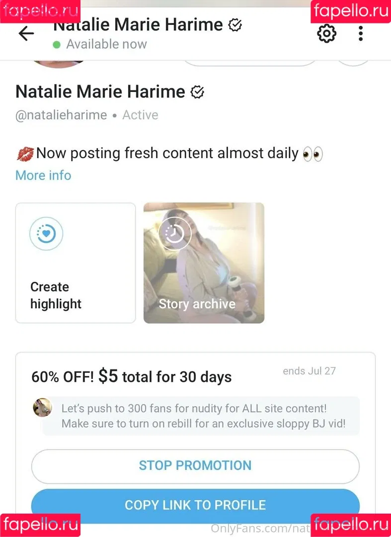 natalieharimefree Onlyfans Photo Gallery 