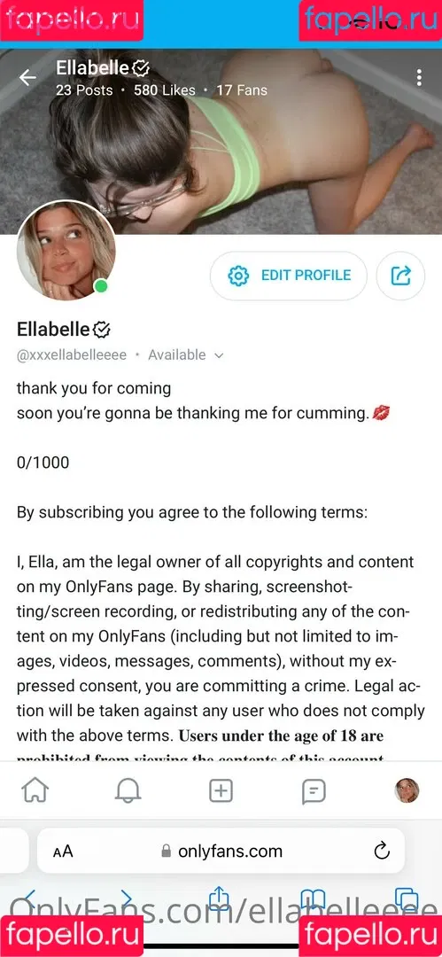 ellabelleeee Onlyfans Photo Gallery 