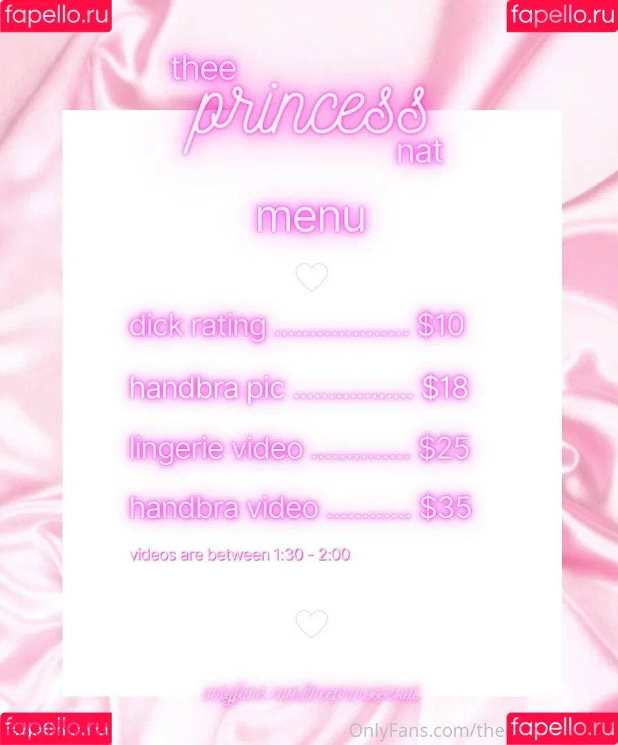 theeprincessnat Onlyfans Photo Gallery 