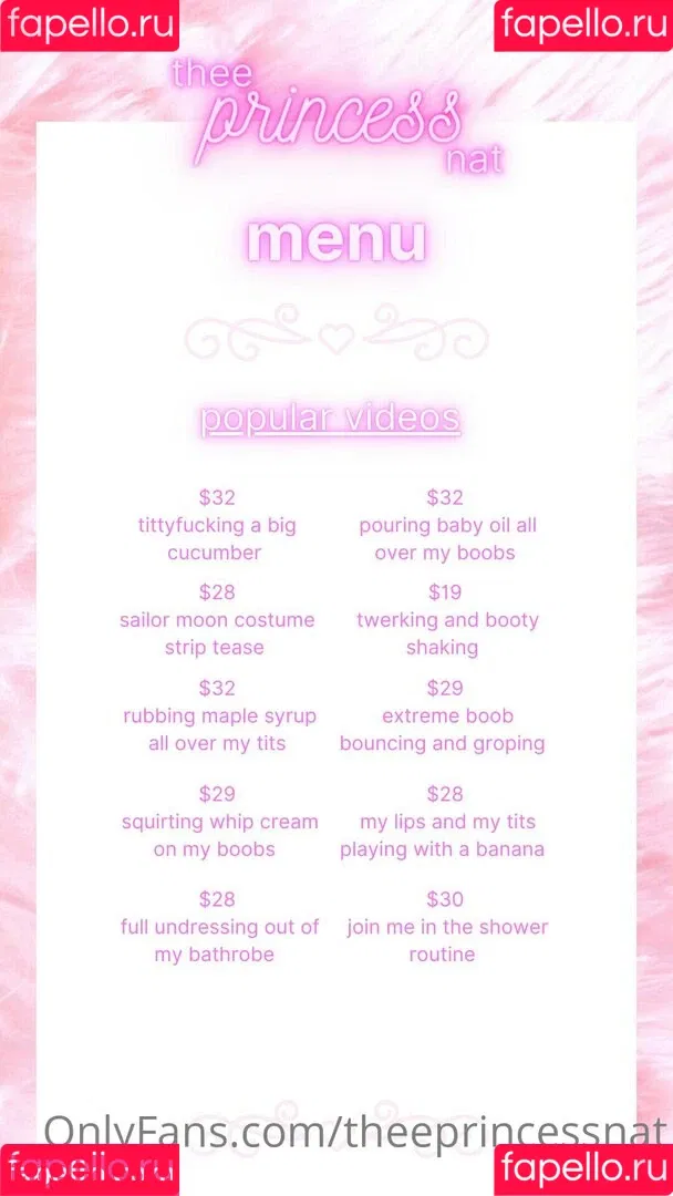 theeprincessnat Onlyfans Photo Gallery 