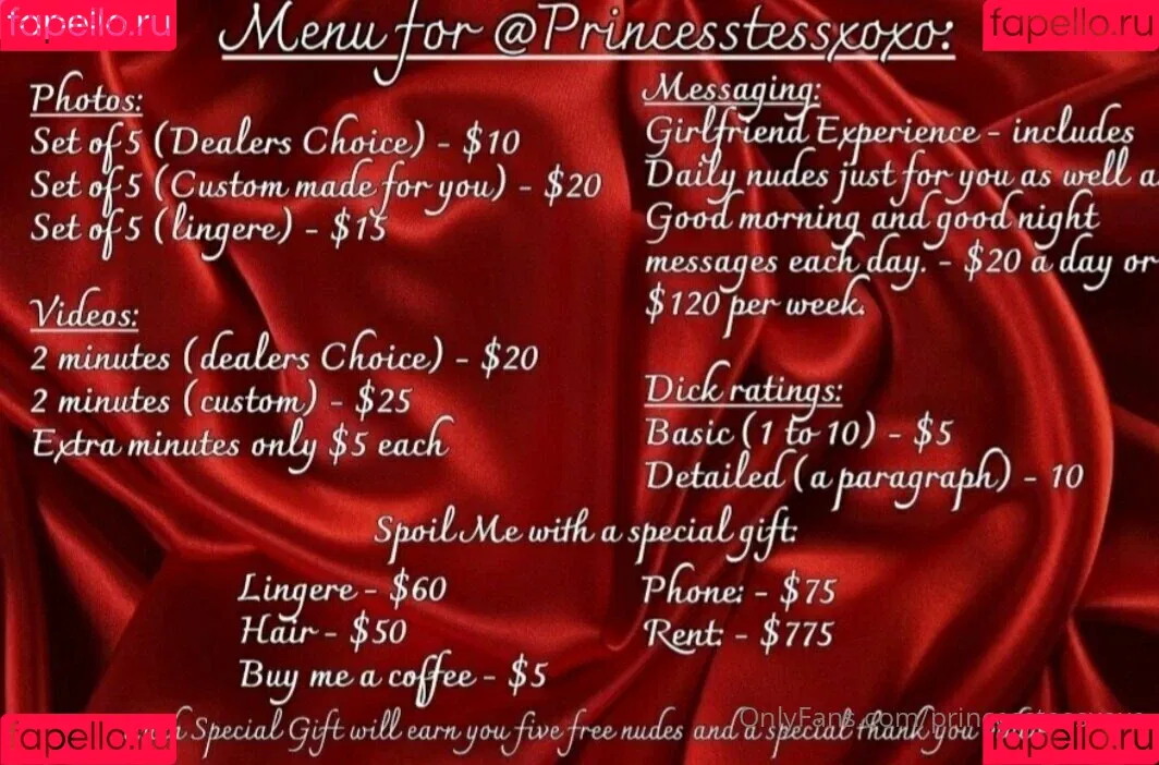 princesstessxoxo Onlyfans Photo Gallery 